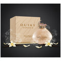 Pendora Scents Dusky Vanilla perfume bottle and packaging on a white background